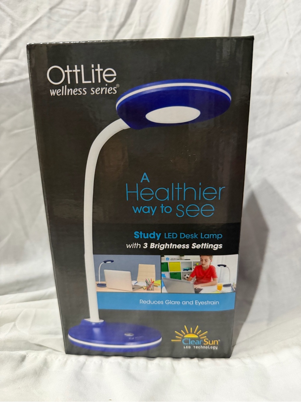 OttLite Wellness Series Blue LED Study Desk Lamp